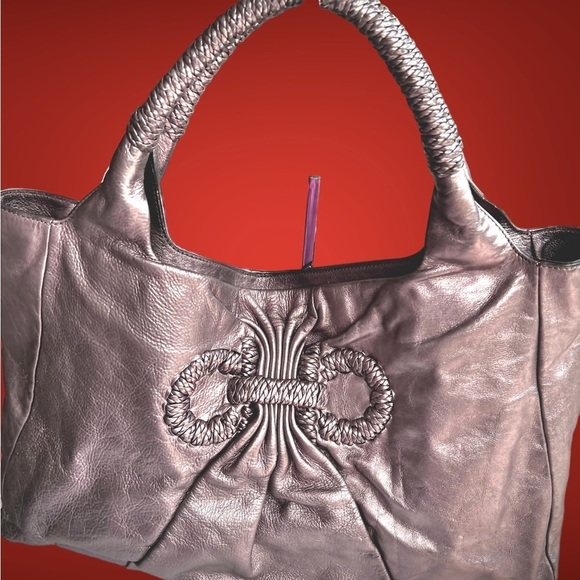 Large Platinum Ferragamo Tote